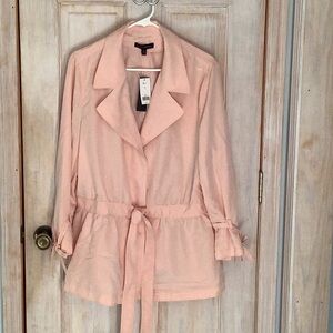 Banana Republic NWT unlined casual jacket belted with tie details on sleeves